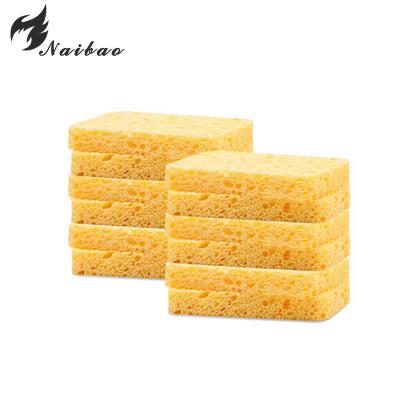 China New Viable 100% Natural Biodegradable Natural Tool Kitchen Sponge Wood Pulp Board Cellulose Cleaning Block For Sale for sale