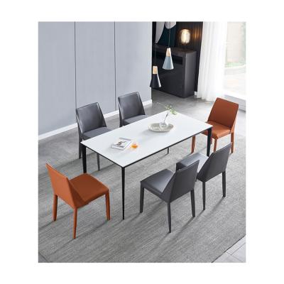 China Fashion Factory Price Contemporary Pure White Dining Table And Chairs Dining Table Set Life Marble Table Set Home Furniture for sale