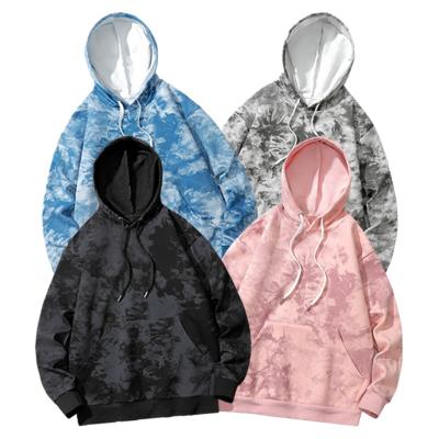 China Breathable custom cotton mens and womens white logo tie dye hoodies custom logo printed on mens hoodies for sale