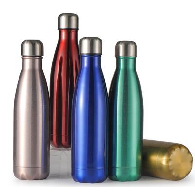 China Widely Used Business Vacuum Double Cup 500ml Special Design Wall Stainless Steel Cola Shape Water Bottle for sale