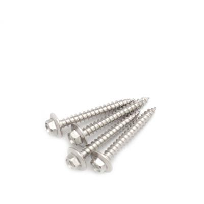 China Good Price HEX Stainless Steel Hexagon Flange Head Worm Masonry Screws For Tail Cutting for sale