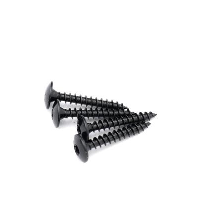 China Pan Hot Sale 55MM Round Head Plum Holes Black Galvanized Carbon Steel Assembled Screws for sale