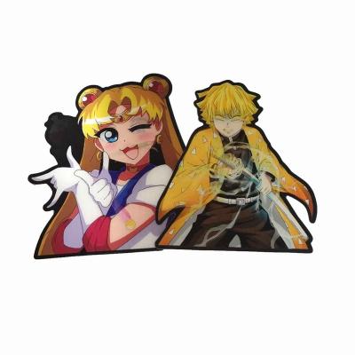 China Lenticular Die Cut 3D Sticker Anime Decorative Sticker 3D Sticker Anime Designs For Car Sticker Window for sale