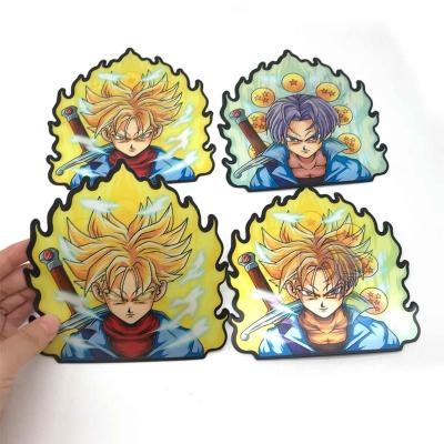 China Hot Selling Custom Anime Car Stickers 2023 Decorative Lenticular Window Stickers Decal Anime Car Stickers for sale