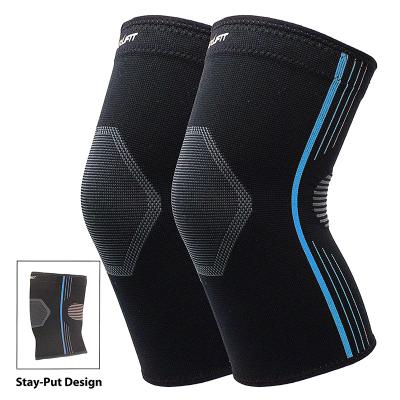 China Nylon+Spandex Compression Knee Sleeve Knee Brace Stay-put Breathable Knee Protector For Running Basketball for sale