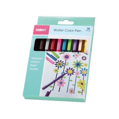 China Colorful Made in China 10colors Top Quality Water Color Brush Pen Marker Pen Set for sale