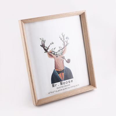 China Decorative Photo Frame Picture Frames Made Of MDF Wood For Table Top Display And Wall Mount Photo Natural Color for sale