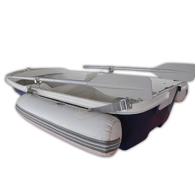 China Small RowingBoat Fiberglass Dinghy Fiberglass Fishing Boat With PVC Air Pipe for sale