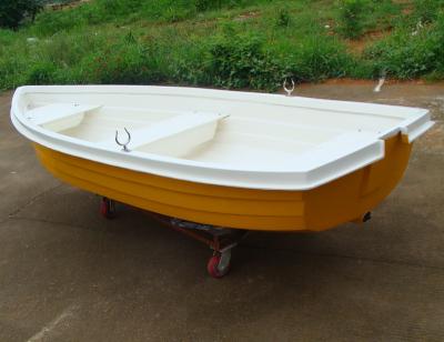 China Small 3.0m Fiberglass Dinghy Fiberglass Fishing Boat Rowing Boat for sale