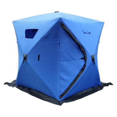 China Extended Type TWROAD Winter Icicle Fishing Shelter Tent Ice Fishing Tent To Keep Warm Winter Travel Camping Eskimo Pop Up Tent for sale