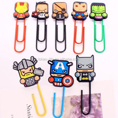 China Book Binding Silicone PVC Bookmark Paper Clips for sale