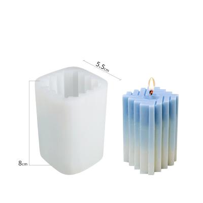 China Viable Geometric Silicone Mold Special Shaped Candle Mold Pillar Endless Strip Form Soap Molds for sale