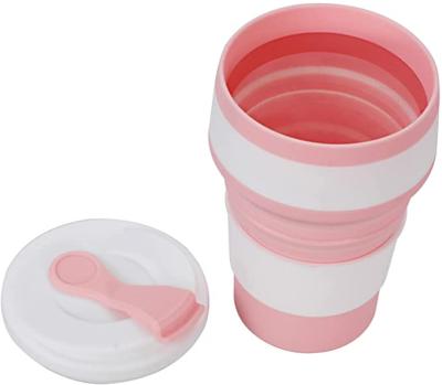 China Sustainable Silicone Reusable Collapsible Coffee Mug Camping Mugs For OutdoorOffice for sale