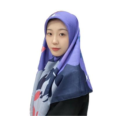 China New Quality Polyester Material New Cotton Veil Malaysia Hijab Women's Hijab Brand Logo Customize Size Square Scarf for sale