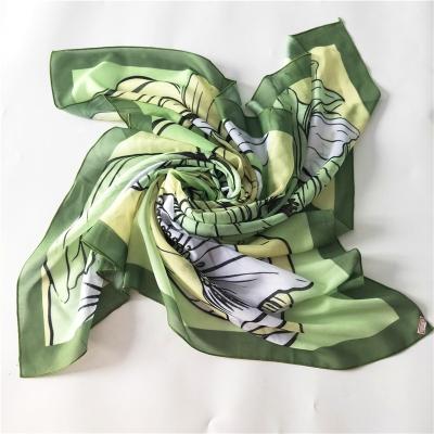 China Wholesale Women Floral Turban Satin Print Factory Digital Style Simple Dyed Square Classic Stoles For Muslim Women for sale