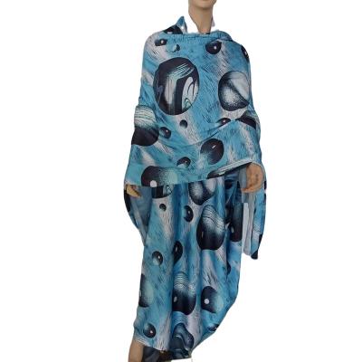 China Hot Selling Sudanese Voile Toub Satin Toub Polyester Digital Printed for sale