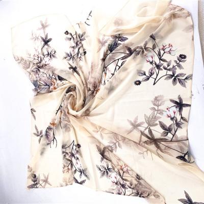 China Factory Price High Quality Wholesale Hijab Printed Ployester Chiffon Square Scarf Hijab Used For Muslim Women New Design for sale