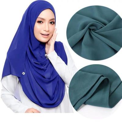 China Lady's hijab 2020 fashion design plain color chiffon scarf women instant hijab scarf for sale