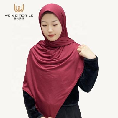 China Wholesale Cotton Simple Hijabs Tank Top Stretch Colors Women High Quality Ready Scarf for sale