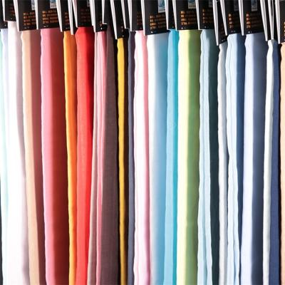 China Shijiazhuang Factory Hijab Polyester Voile Fabric 100% Polyester Waterproof Woven Fabric Plain Free Dyed 3000 Meters LY-111528 50/52