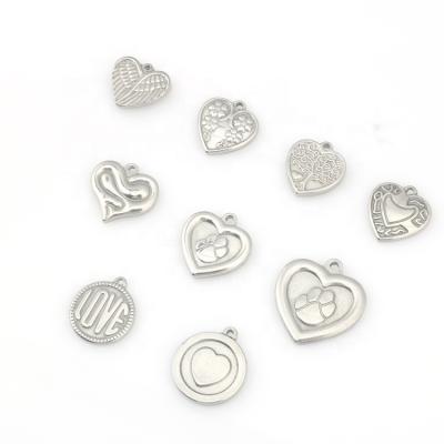 China Stainless Steel Heart DIY Pendant Bracelet Necklace Jewelry Accessories P70 for sale