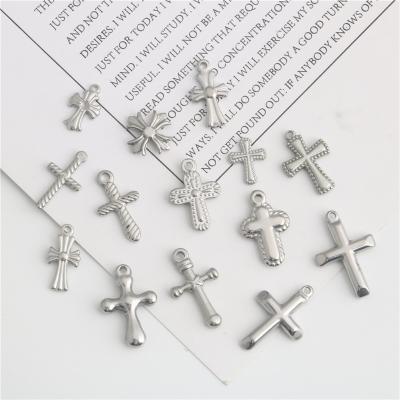 China P29 Stainless Steel Small Cross Pendant Necklace Bracelet Fashion Accessories DIY for sale