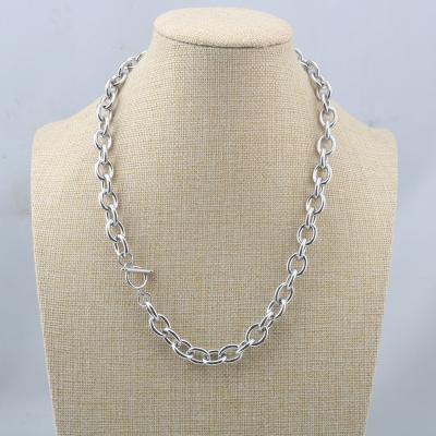 China The other one stainless steel button to button hip hop street O-chain clavicle chain ot button men and women's necklace for sale