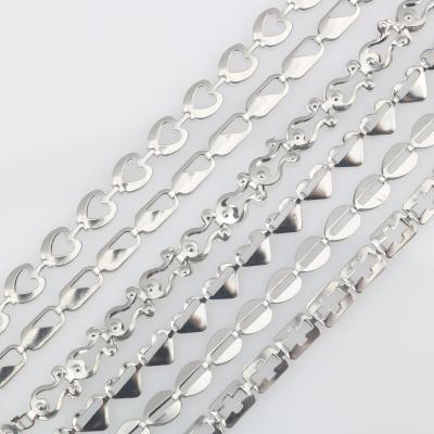 China Wholesale Manual Cross Steel Necklace Titanium DIY Stainless Steel Bracelet Half Full Chain Chain for sale