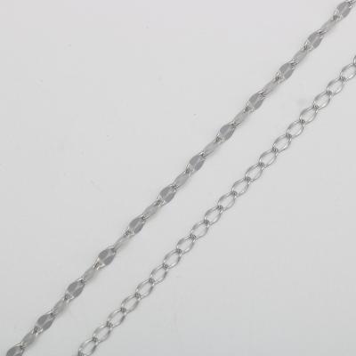 China Stainless Steel Lip Chain DIY Necklace Bracelet Semi-Full Chain Material Wholesale for sale