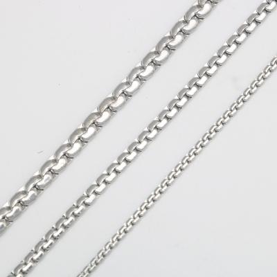 China Flat Square Stainless Steel Hammer Bead Chain Necklace DIY Bracelet Jewelry With Chain Wholesale for sale