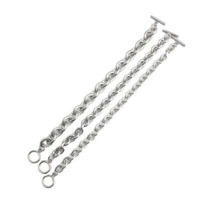 China Good Price New Products Ethnic Sterling Silver Color Chain Bracelet Paper Clip Link Bracelet for sale