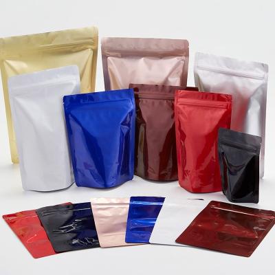 China Food Colored White Foil Straight Ziplock Bag For Coffee Bag for sale