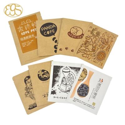 China White Customized Food Aluminum Foil Kraft Paper Sachet Bag for sale