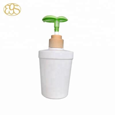 China Recyclable 200ml Potting Design Hand Wash Bottles Leaf Pump for sale