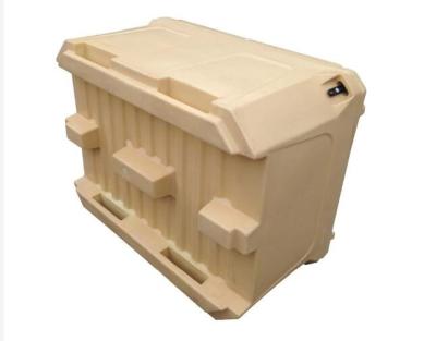 China 1000L Insulated Food Carrier / Hot Food Transport Container with Bottom Pallet Shape Wheels Te koop