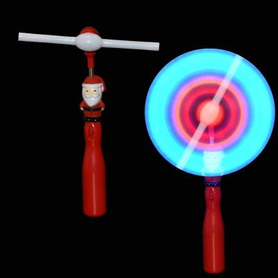 China Vinyl Santa Flashing Windmill Toy Popular Holiday Time Led Windmill For Fun for sale