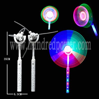 China Windmühlen-Spielzeug-Handelswindmühle DIY führte spinnende blinkende Licht 9 LED zu verkaufen