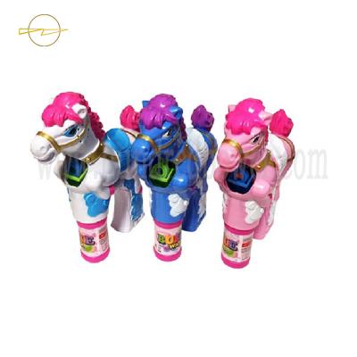 China Horse Pink  Light Up Bubble Blaster Battery Operated For Kids Blowing for sale