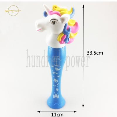 China Las muchachas del unicornio eléctricas luz para arriba las baterías del arenador de la burbuja accionadas en venta