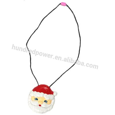 China Fashion Santa Claus Led Flashing Necklace 10 LED For Parties And Events for sale