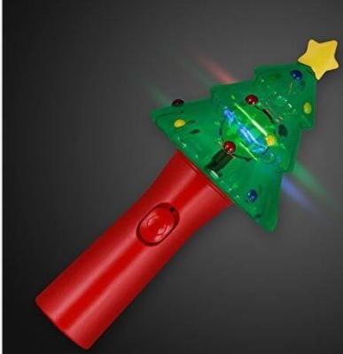 China Het LEIDENE Kerstmislicht op Spinner leidde Spinnend Sneeuwman Licht Toverstokje voor Partij Te koop