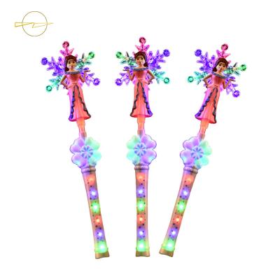 China Battery Powered Fairy Princess Wand Light Up Snowflake Wand Customize LEDs for sale