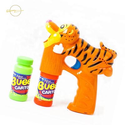 China Tiger Light Up Bubble Blaster / ABS  Light Up Led Transparent Bubble Gun for sale