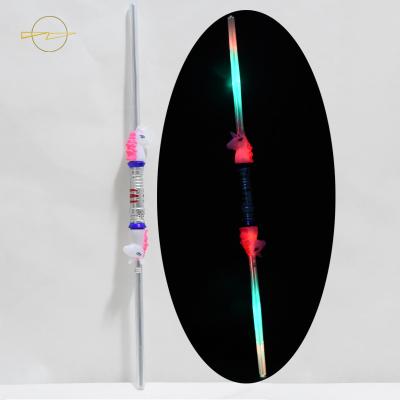 China Small Plastic Flashing Sword Toy Doulbe Unicorn Sword 4 IC Function for sale