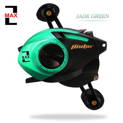 China HISTAR 8KG Troll Power 5+1 BBS 6.3:1 Gear Ratio MAX Series Dual Brake System Green Baitcasting Fishing Reel MAX Green for sale