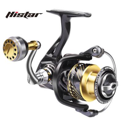 China HISTAR 1000 to 2000 Double Metal Coil 12KG Max Drag 5.2:1 Gear Ratio Carbon Fiber Seawater E Series Spinning Fishing Reel for sale