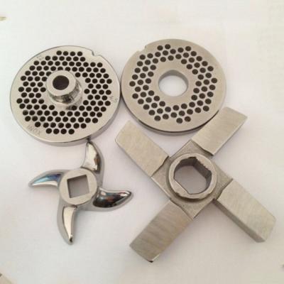 China Hotel Meat Grinder Grinder Knife Dish Cutters Accessories Parts Blades Hub Plates Replacement Attachments Stainless for sale