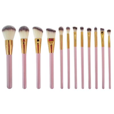 China Professional Cosmetic Gifts Makeup Concealer Cream Brush Rose Powder Foundation Skin-Friendly Set Brush Synthetic Hair Makeup Brush Kit 12pcs for sale