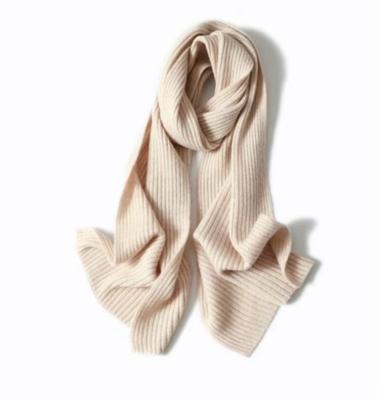 China Rib Knit Rib Knit Warm Cashmere Scarf Winter Cashmere Women Scarf for sale