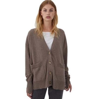 China Breathable Custom Oversized Button Style Cashmere Women Causal Cardigan for sale